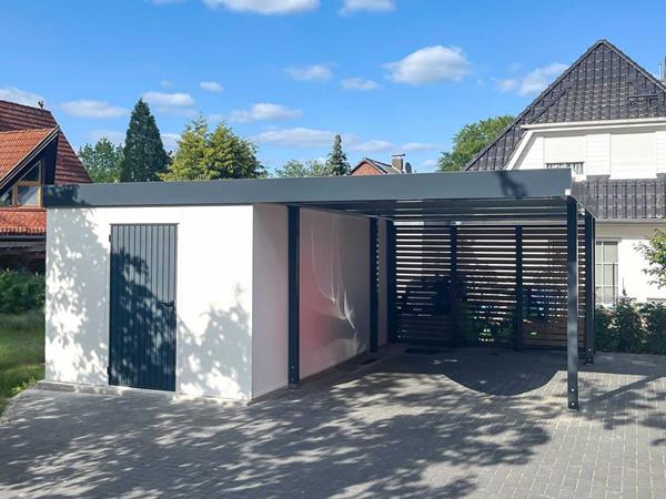 Carports avec espace de rangement intégré