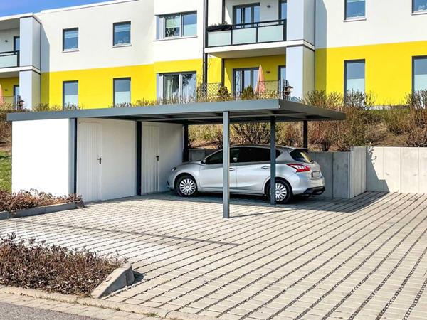 Carports avec espace de rangement intégré